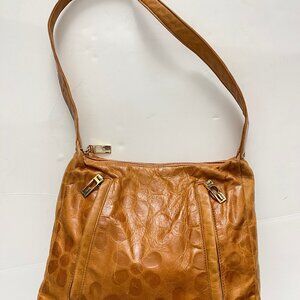 PINKY shoulder bag Brown genuine leather bag Women's bags made in USA Vintage pu